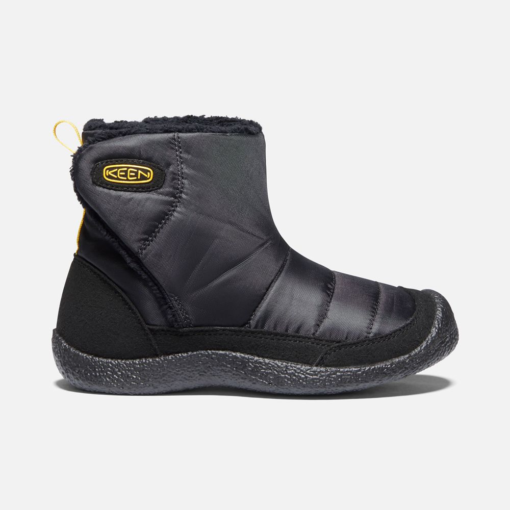 Bottes À Enfiler Keen Enfant Noir/Jaune | Howser Ii Boots | CXHDB-8570